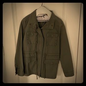 Military style olive jacket